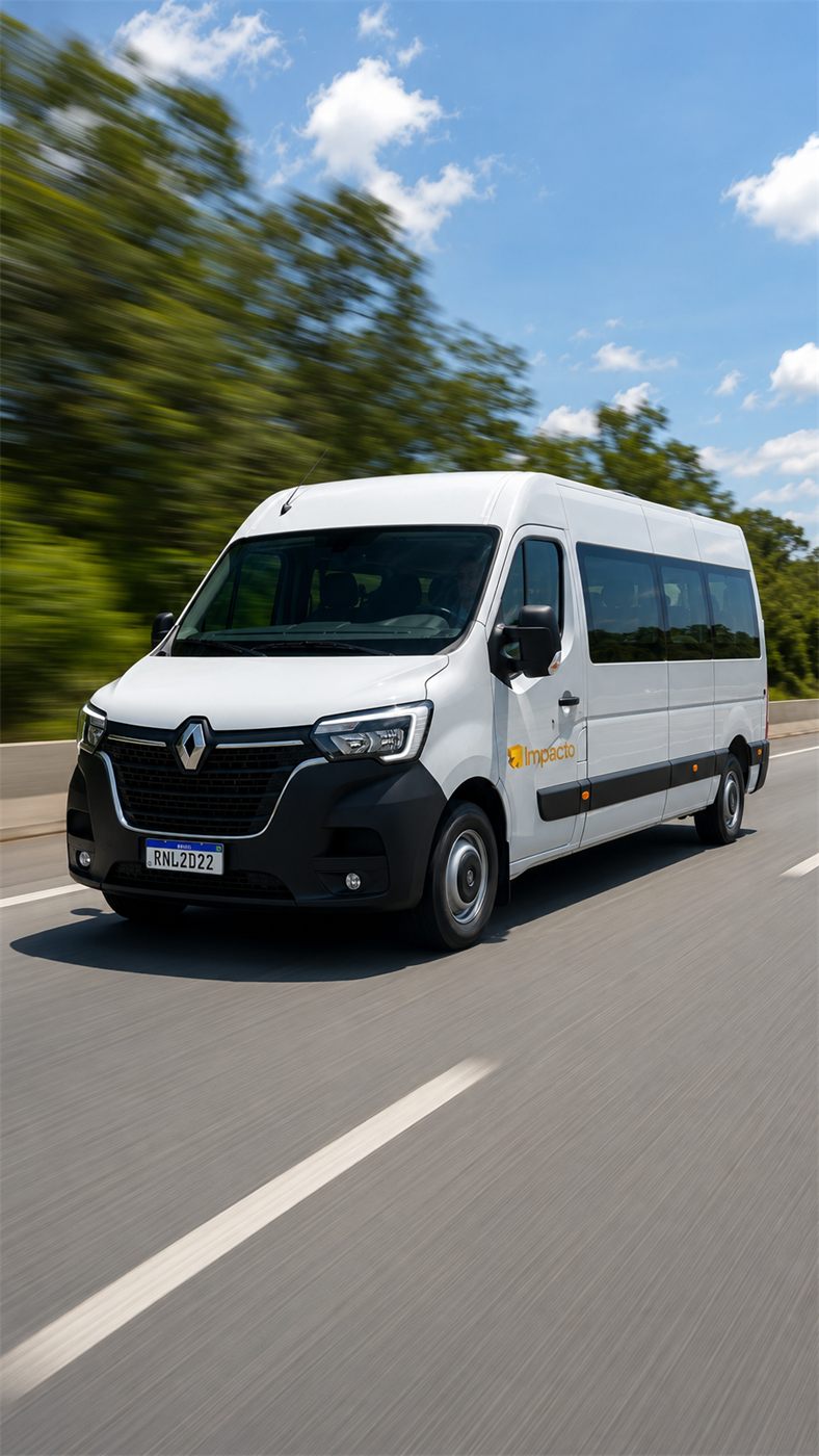 Van Renault Master da Impacto para transporte de colaboradores